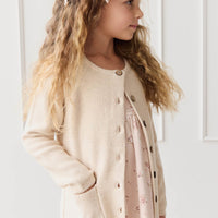 Aude Cardigan - Light Oatmeal Marle Childrens Cardigan from Jamie Kay Australia