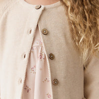 Aude Cardigan - Light Oatmeal Marle Childrens Cardigan from Jamie Kay Australia