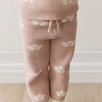 OG Morgan Knit Pant - Frankie Knit Rose Childrens Pant from Jamie Kay Australia