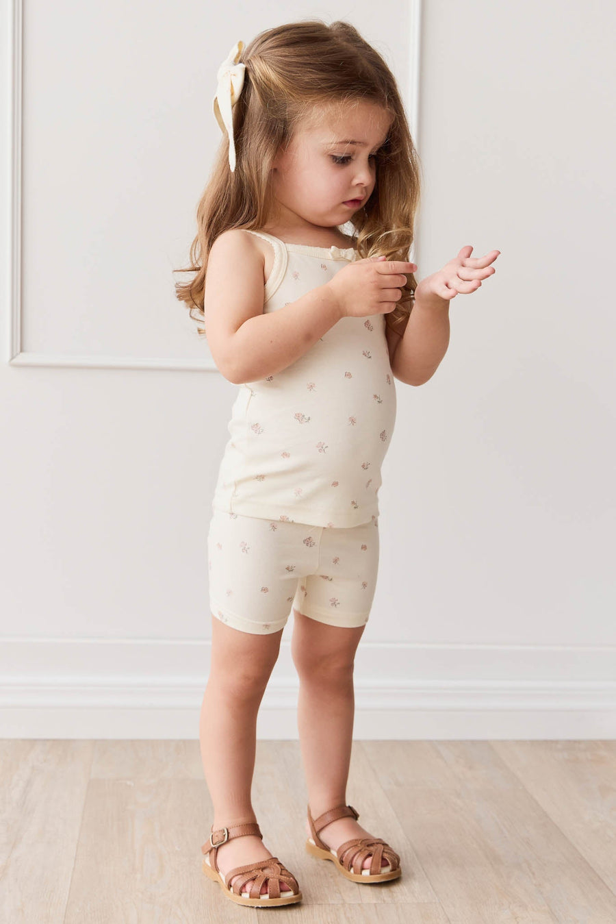 Organic Cotton Singlet - Meredith Egret Childrens Singlet from Jamie Kay Australia