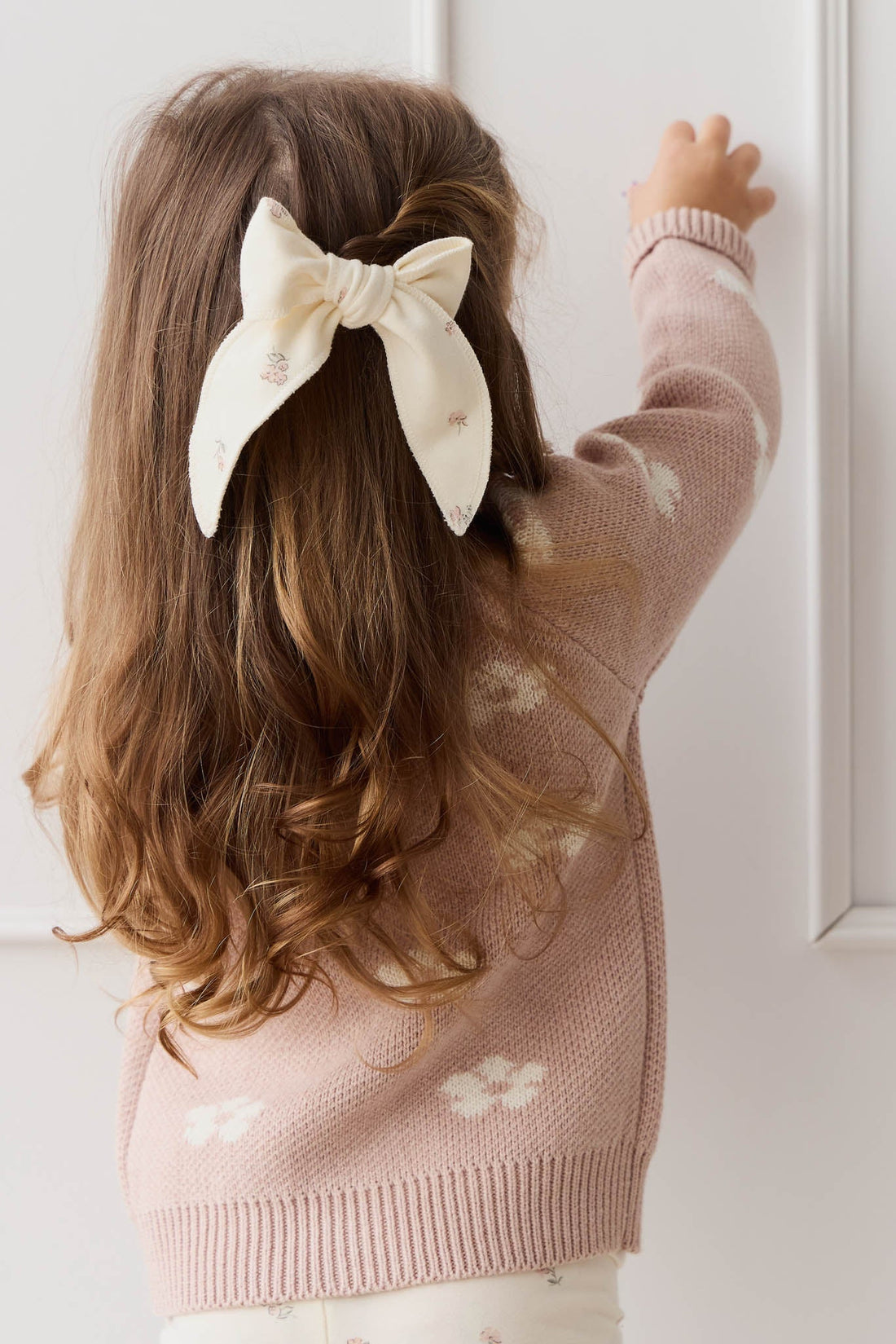 Organic Cotton Bow - Meredith Egret Childrens Bow from Jamie Kay Australia