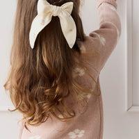 Organic Cotton Bow - Meredith Egret Childrens Bow from Jamie Kay Australia