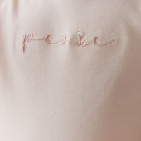 Pima Cotton Aude Oversized Tee - Ballet Pink Posie Childrens Top from Jamie Kay Australia