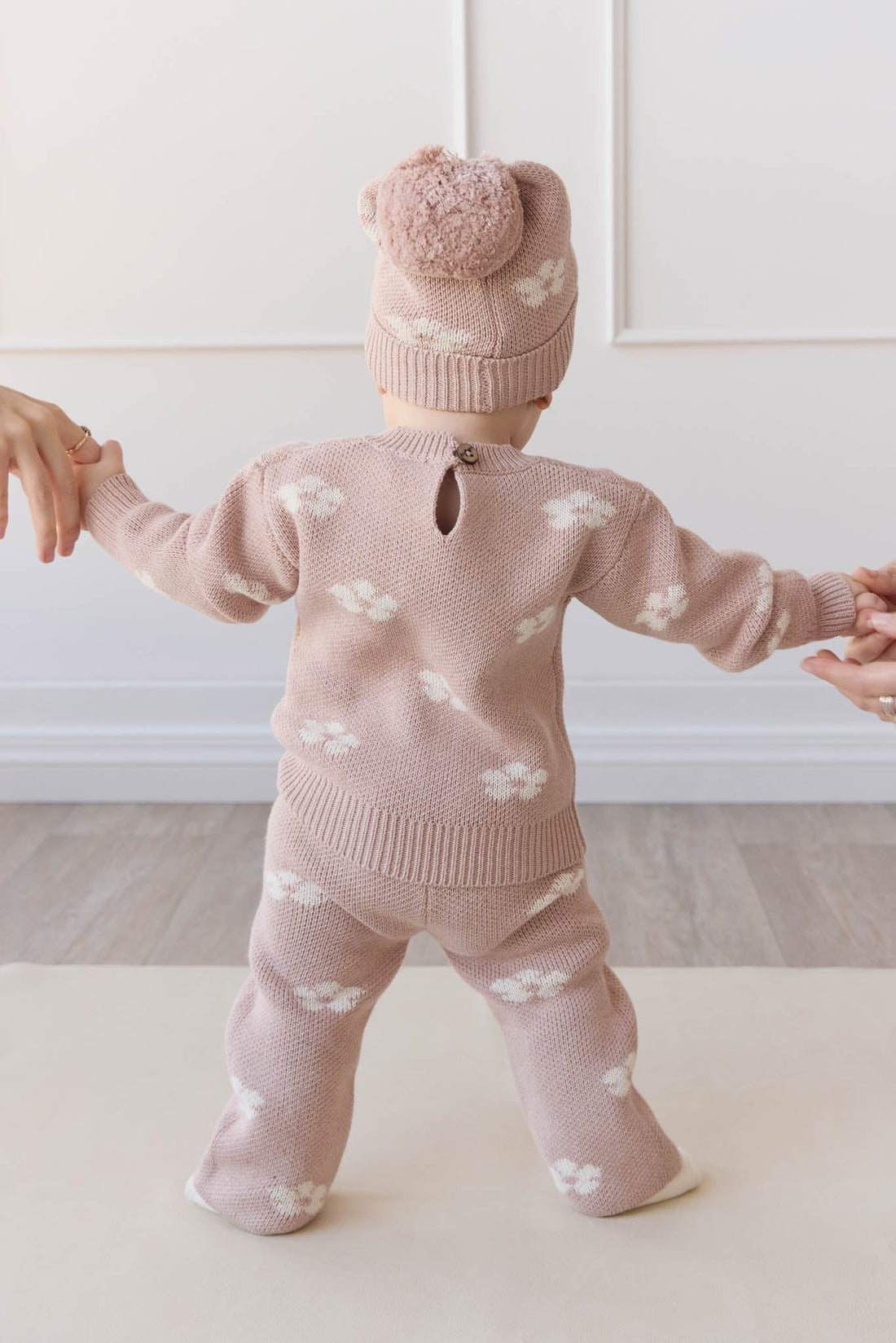 OG Morgan Knit Pant - Frankie Knit Rose Childrens Pant from Jamie Kay Australia