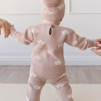 OG Morgan Knit Pant - Frankie Knit Rose Childrens Pant from Jamie Kay Australia