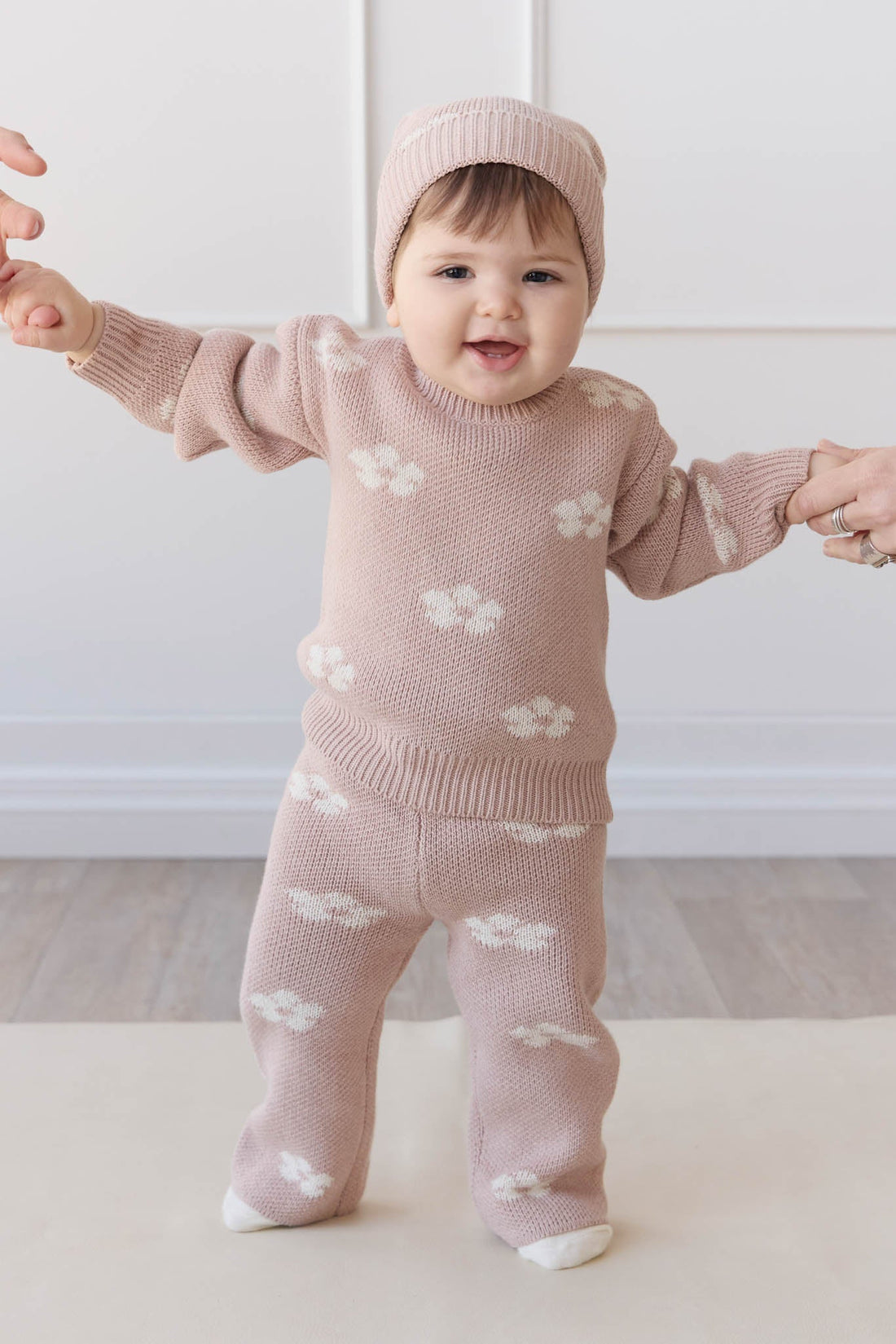 OG Morgan Knit Pant - Frankie Knit Rose Childrens Pant from Jamie Kay Australia