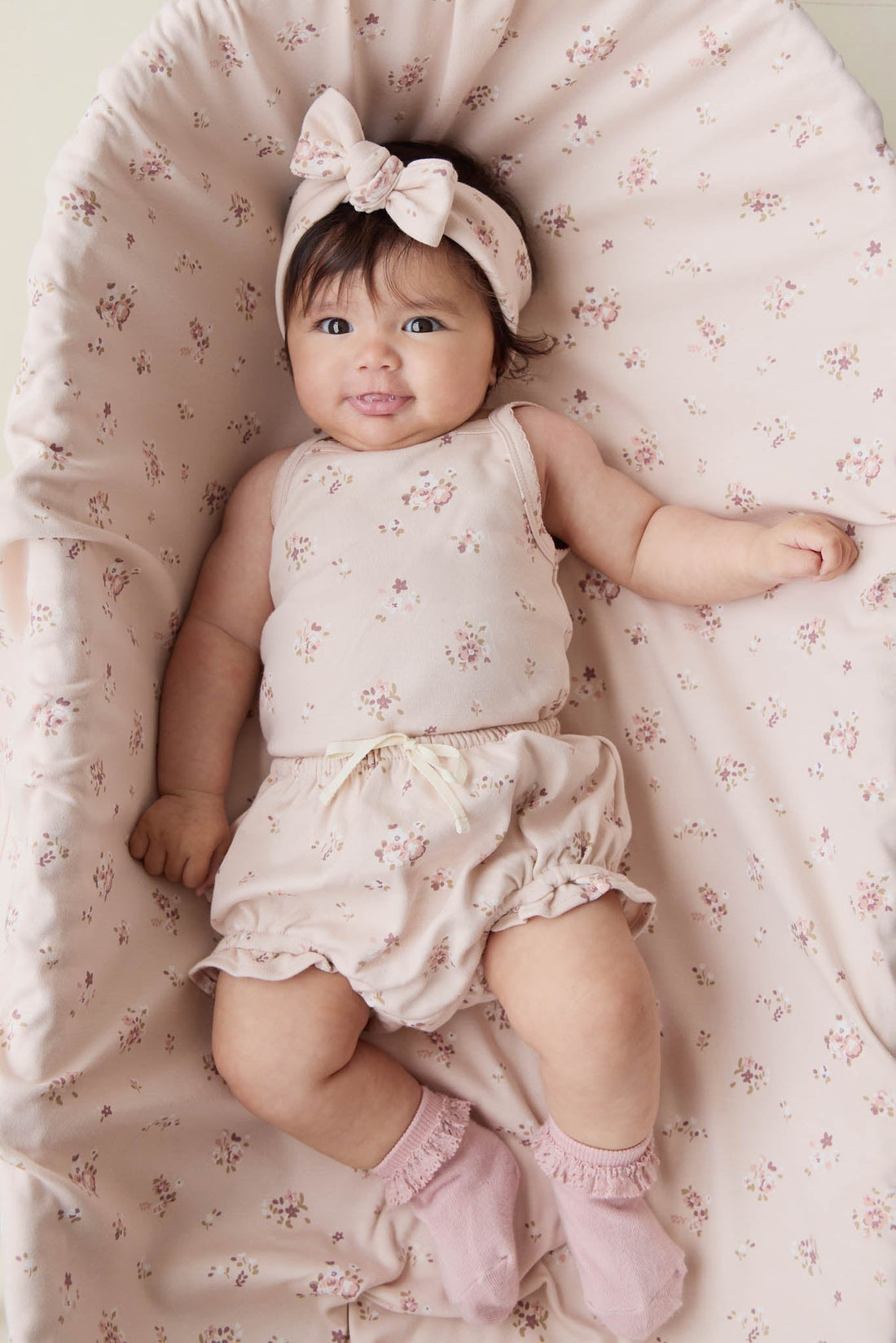 Organic Cotton Wrap Blanket - Petite Fleur Soft Peony Childrens Blanket from Jamie Kay Australia