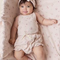 Organic Cotton Wrap Blanket - Petite Fleur Soft Peony Childrens Blanket from Jamie Kay Australia