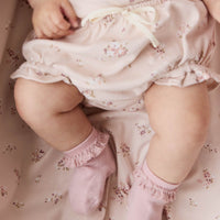 Organic Cotton Frill Bloomer - Petite Fleur Soft Peony Childrens Bloomer from Jamie Kay Australia