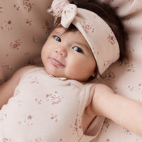 Organic Cotton Headband - Petite Fleur Soft Peony Childrens Headband from Jamie Kay Australia