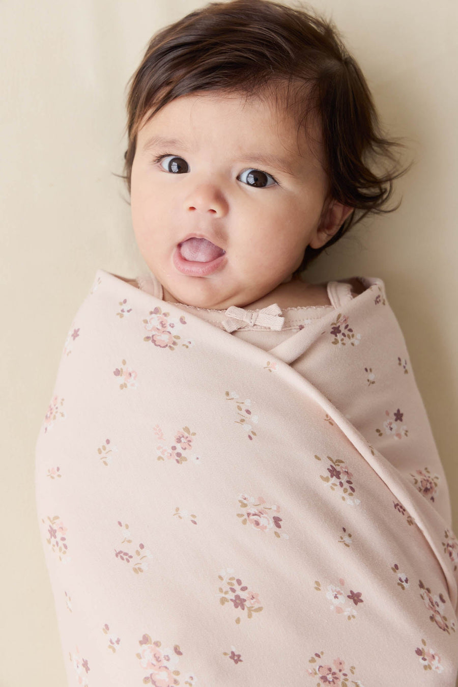 Organic Cotton Wrap Blanket - Petite Fleur Soft Peony Childrens Blanket from Jamie Kay Australia