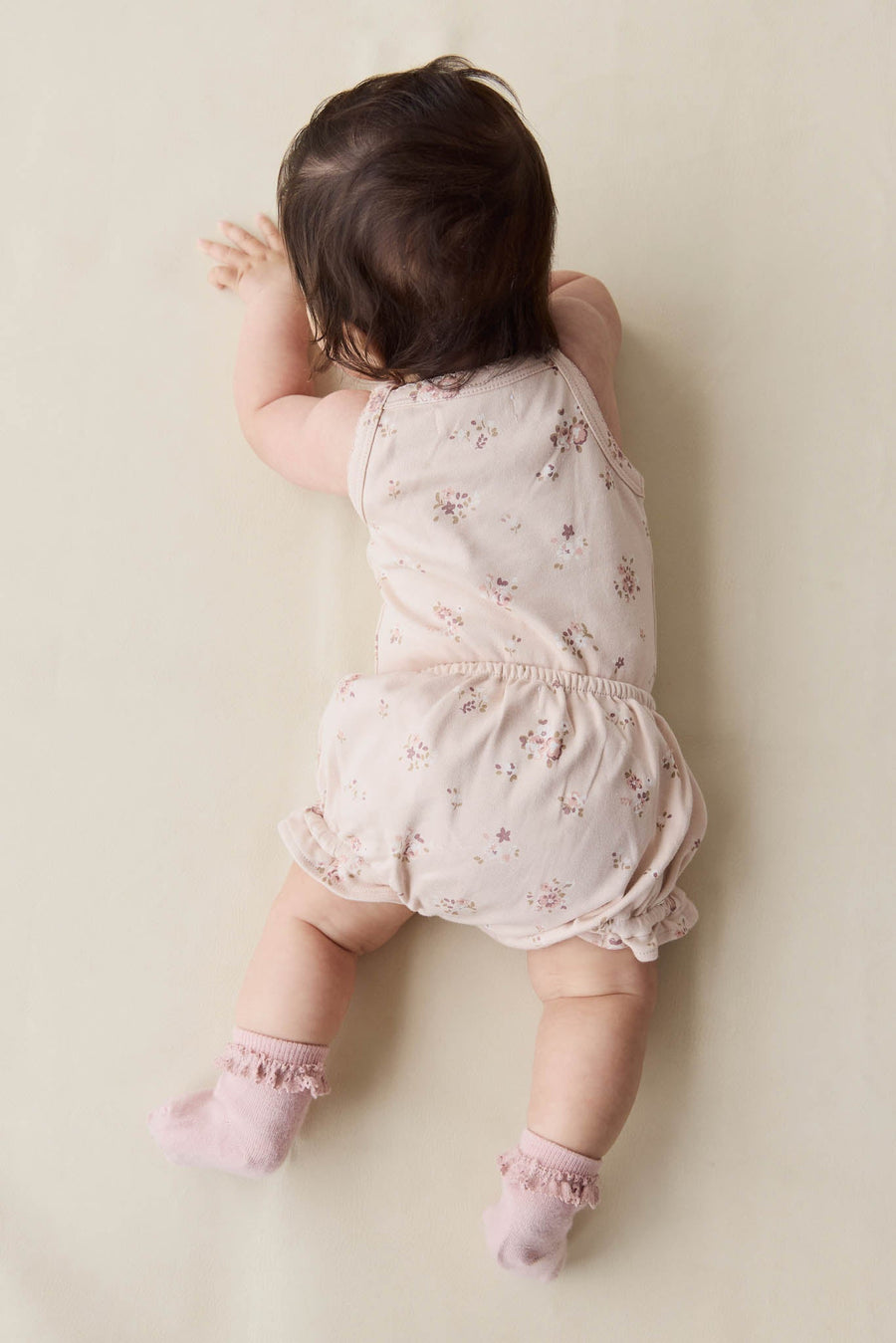 Organic Cotton Frill Bloomer - Petite Fleur Soft Peony Childrens Bloomer from Jamie Kay Australia