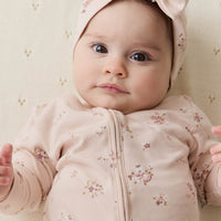 Organic Cotton Frankie Onepiece - Petite Fleur Soft Peony Childrens Onepiece from Jamie Kay Australia