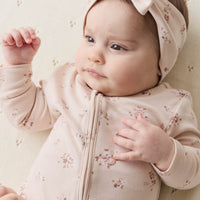 Organic Cotton Headband - Petite Fleur Soft Peony Childrens Headband from Jamie Kay Australia