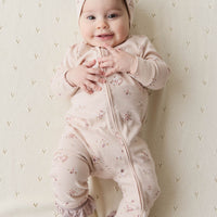 Organic Cotton Frankie Onepiece - Petite Fleur Soft Peony Childrens Onepiece from Jamie Kay Australia