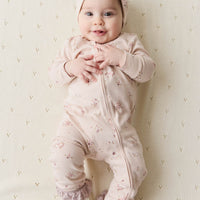 Organic Cotton Frankie Onepiece - Petite Fleur Soft Peony Childrens Onepiece from Jamie Kay Australia