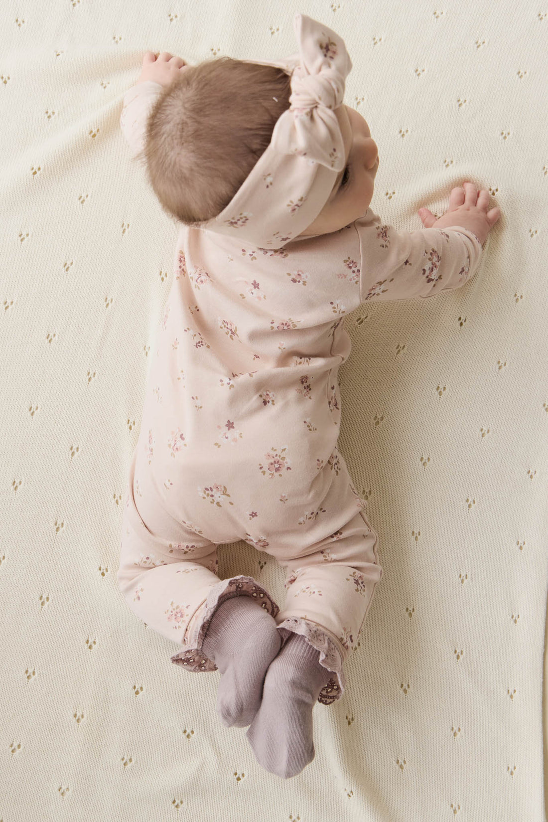 Organic Cotton Frankie Onepiece - Petite Fleur Soft Peony Childrens Onepiece from Jamie Kay Australia