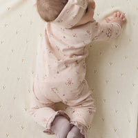 Organic Cotton Frankie Onepiece - Petite Fleur Soft Peony Childrens Onepiece from Jamie Kay Australia