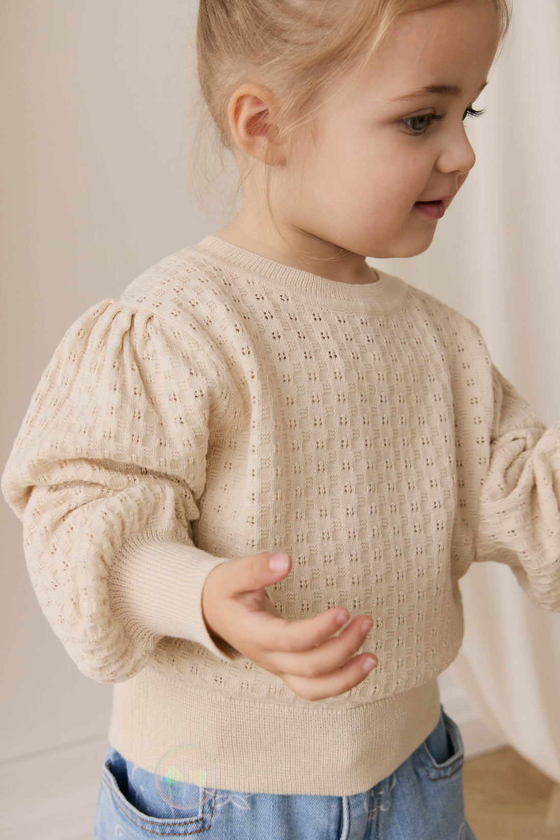 Penelope Jumper - Vanilla Childrens Jumper from Jamie Kay Australia