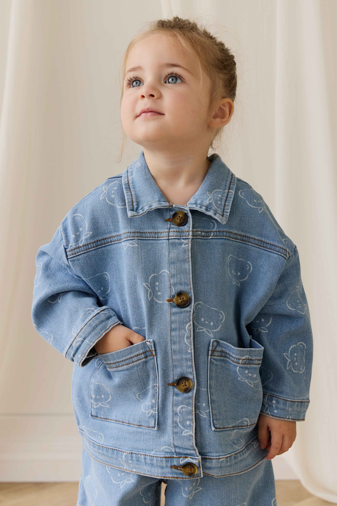 Axel Jacket - Bowie Bear Denim Childrens Jacket from Jamie Kay Australia