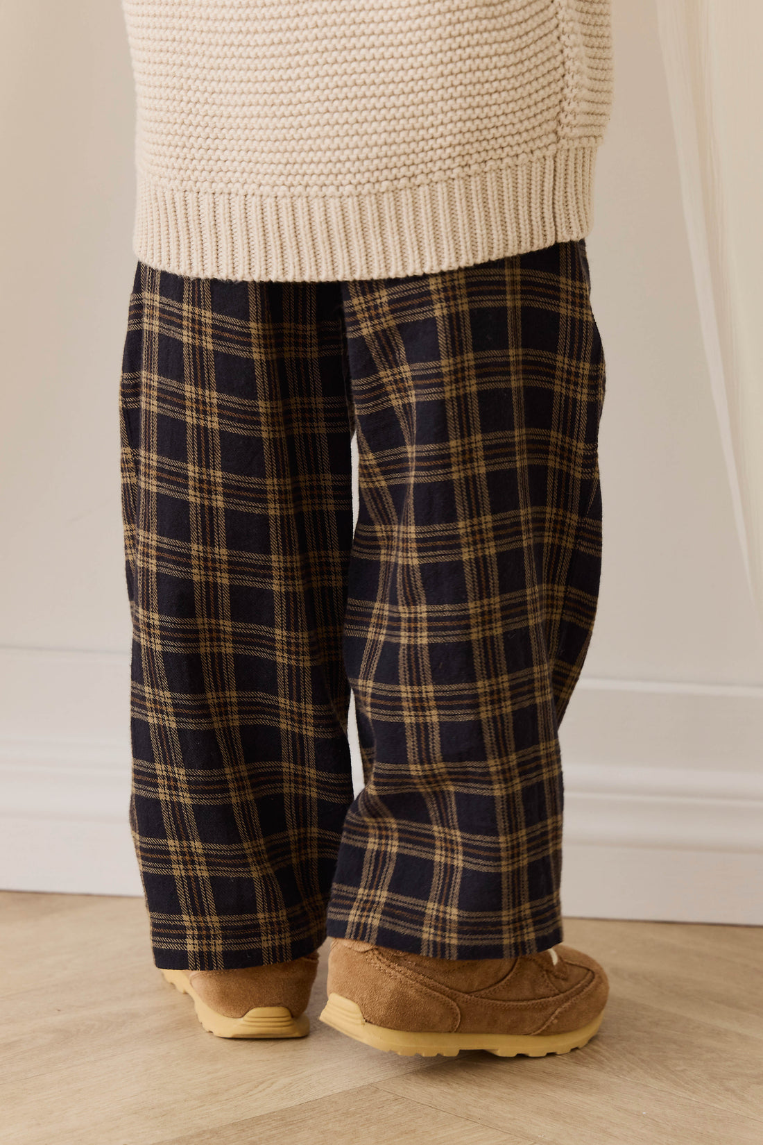 Organic Cotton Kenji Pant-Woodland Check Childrens Pant from Jamie Kay Australia