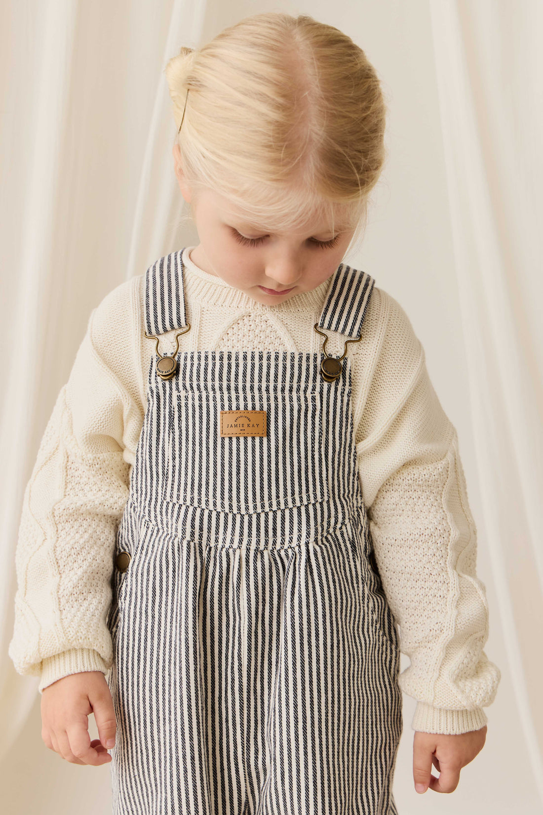 Cecil Overall-Sailor Stripe Eclipse / Cloud Childrens Overall from Jamie Kay Australia