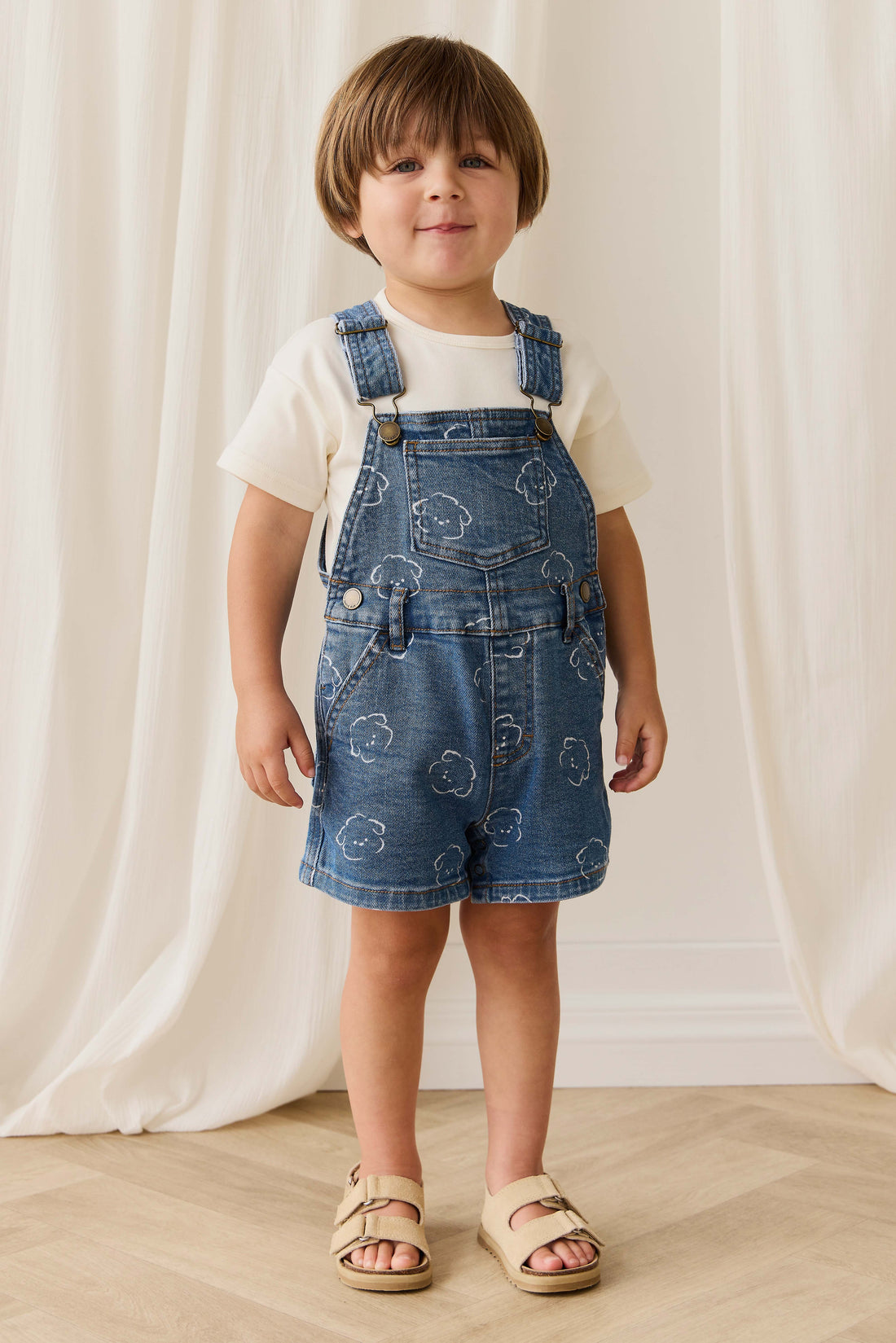 Fenix Short Overalls-Haru Denim Childrens Overall from Jamie Kay Australia