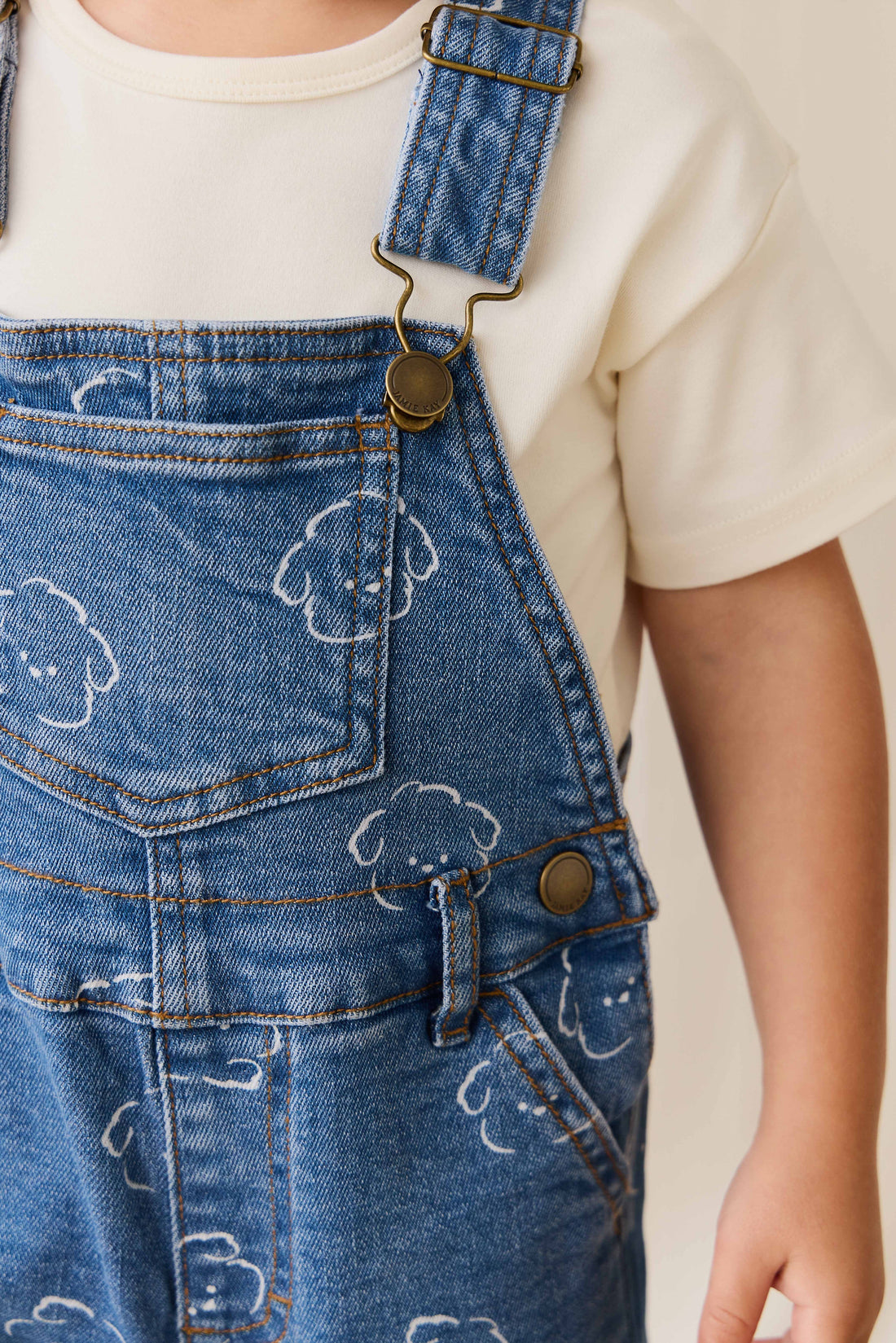 Fenix Short Overalls-Haru Denim Childrens Overall from Jamie Kay Australia
