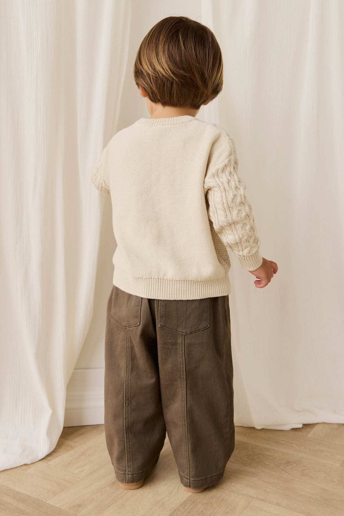 Sawyer Knit Jumper-Vanilla Childrens Jumper from Jamie Kay Australia