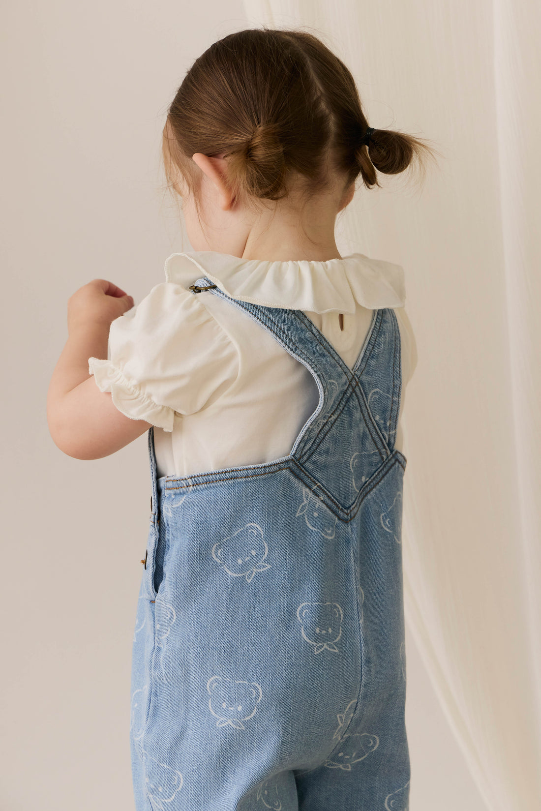 Blair Overall - Bowie Bear Denim Childrens Overall from Jamie Kay Australia