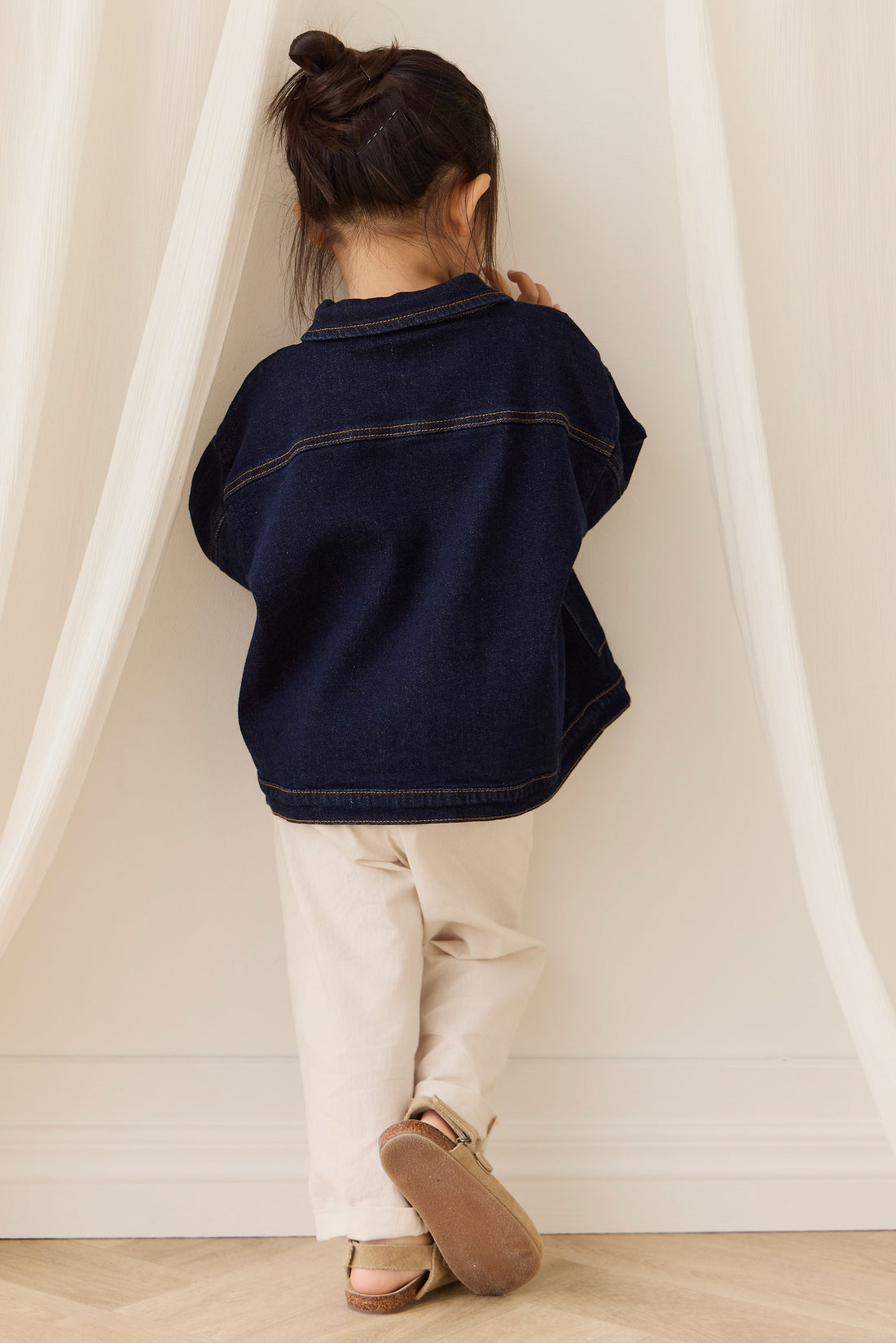 Arbor Jacket - Mid Indigo Denim Childrens Jacket from Jamie Kay Australia