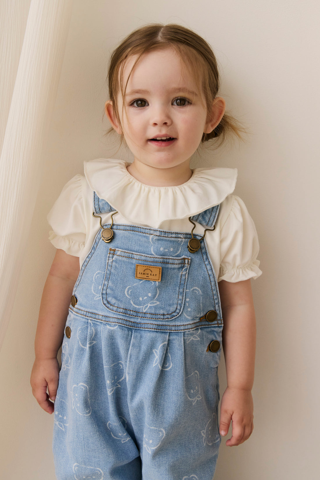 Blair Overall - Bowie Bear Denim Childrens Overall from Jamie Kay Australia