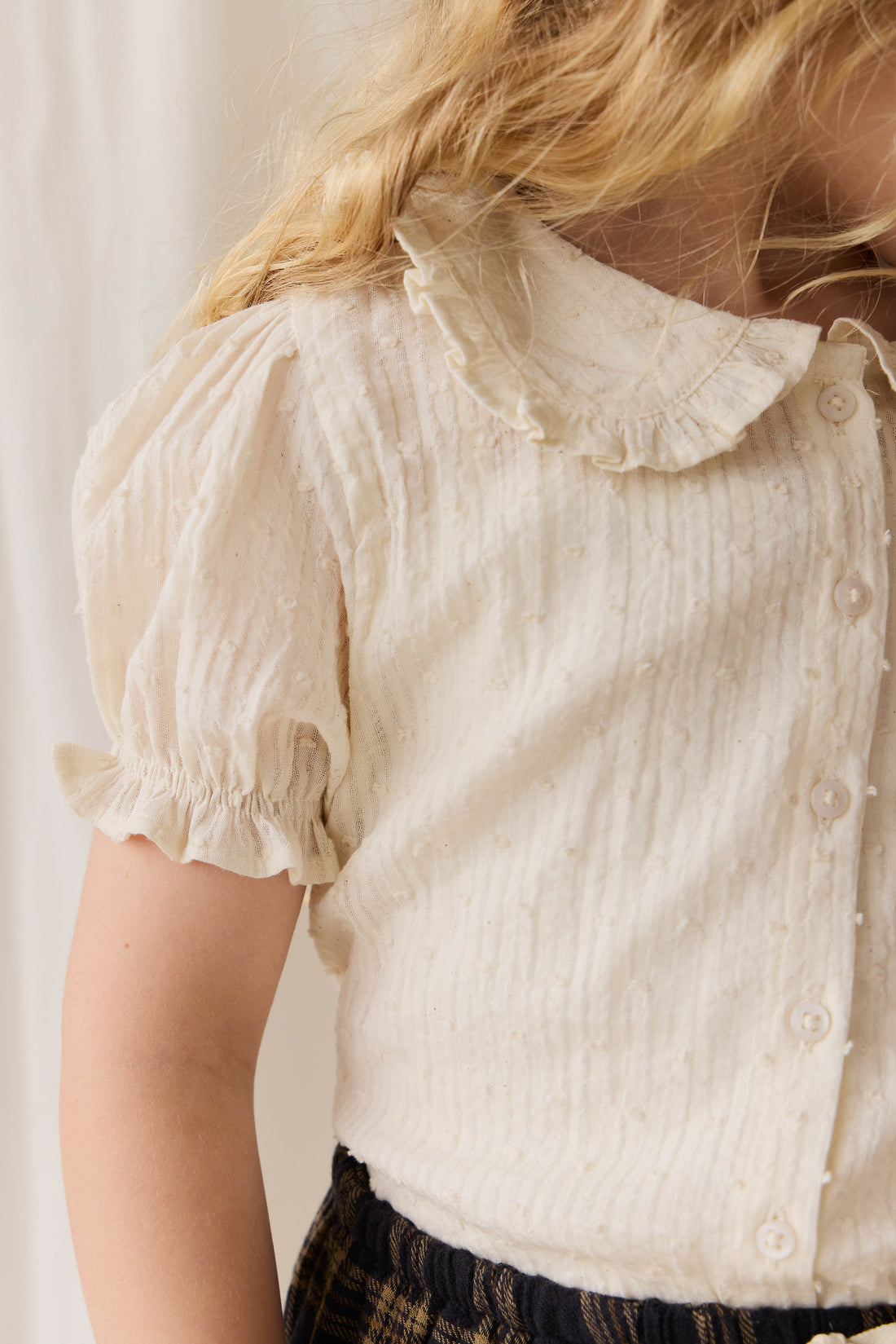 Organic Cotton Bowie Blouse-Parchment Childrens Top from Jamie Kay Australia