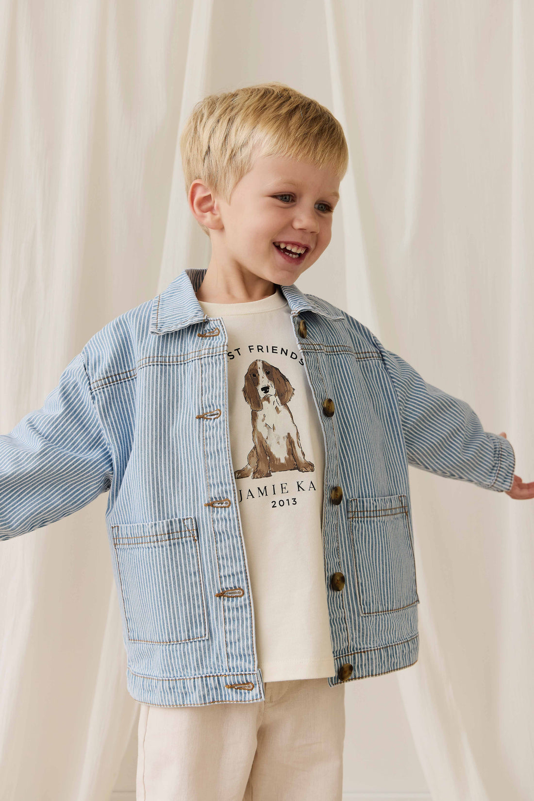 Axel Jacket - Holiday Stripe Childrens Jacket from Jamie Kay Australia