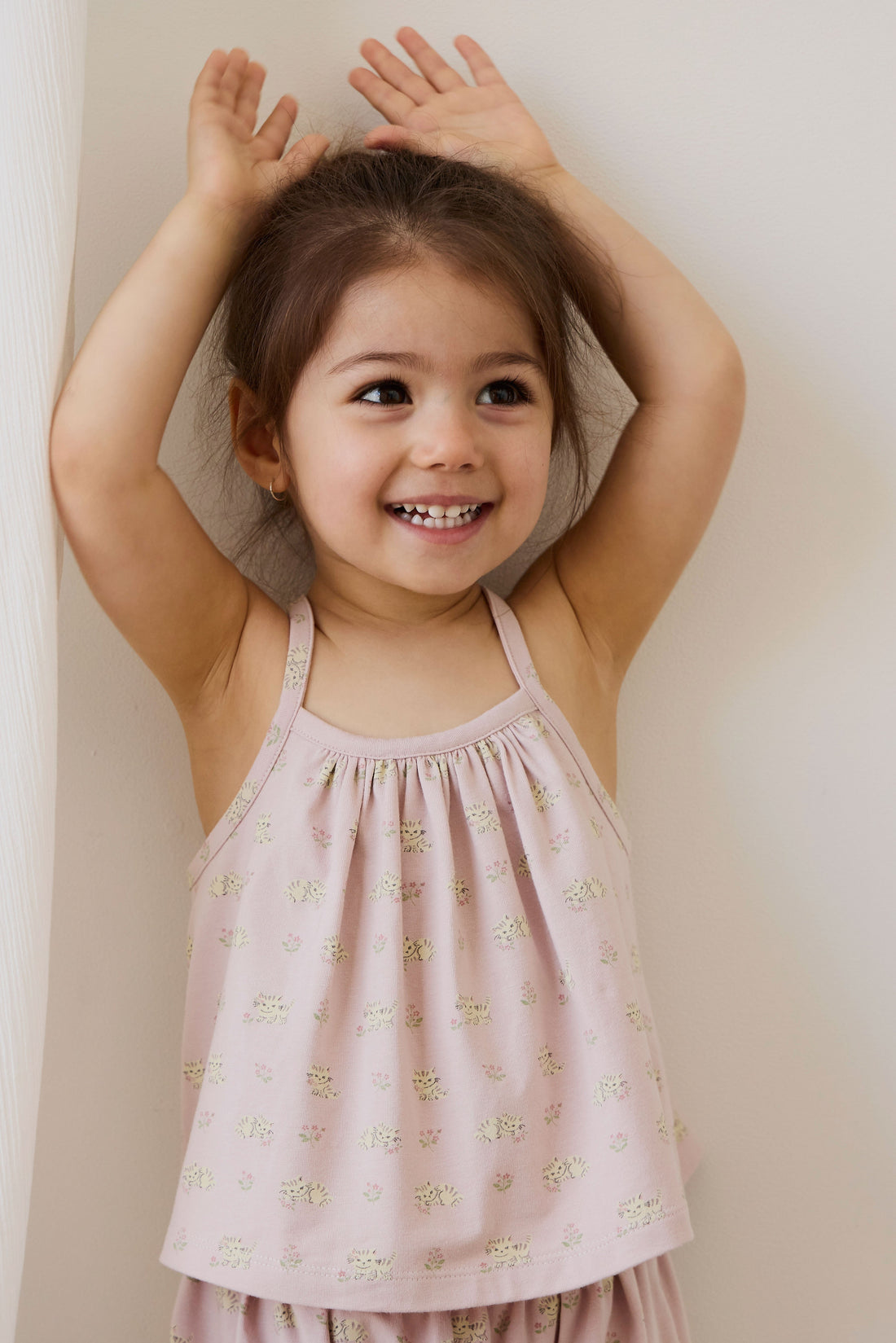 Organic Cotton Viola Pyjama Set - Moon Floral Mauve Childrens Pyjamas from Jamie Kay Australia