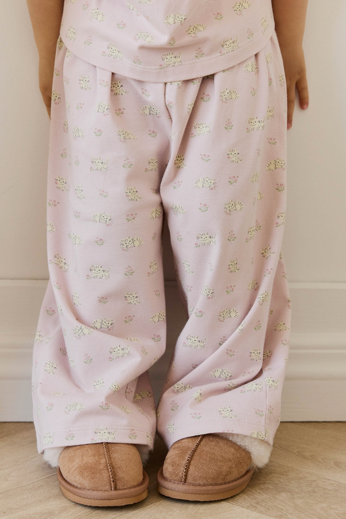 Organic Cotton Viola Pyjama Set - Moon Floral Mauve Childrens Pyjamas from Jamie Kay Australia