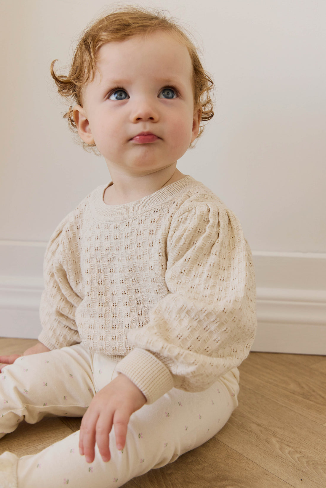 Organic Cotton Everyday Legging - Ditsy Cherries Childrens Legging from Jamie Kay Australia