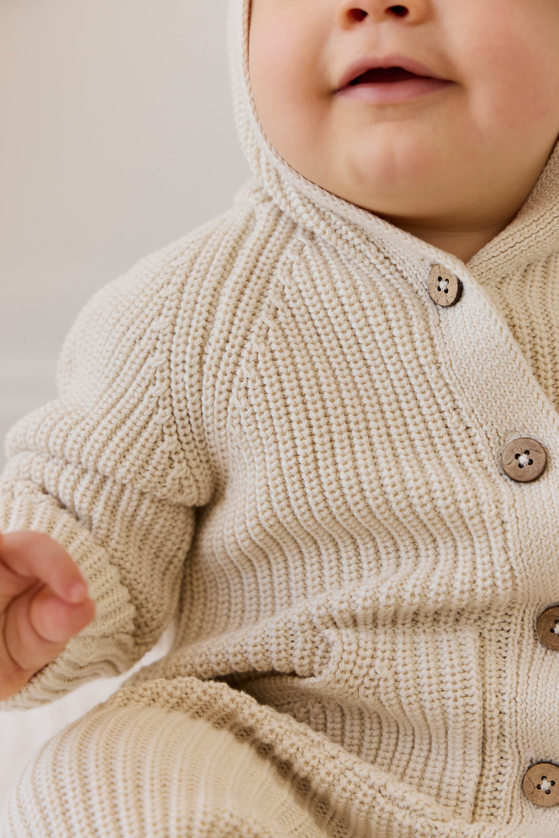 Bear Knit Onepiece - Vanilla Childrens Onepiece from Jamie Kay Australia