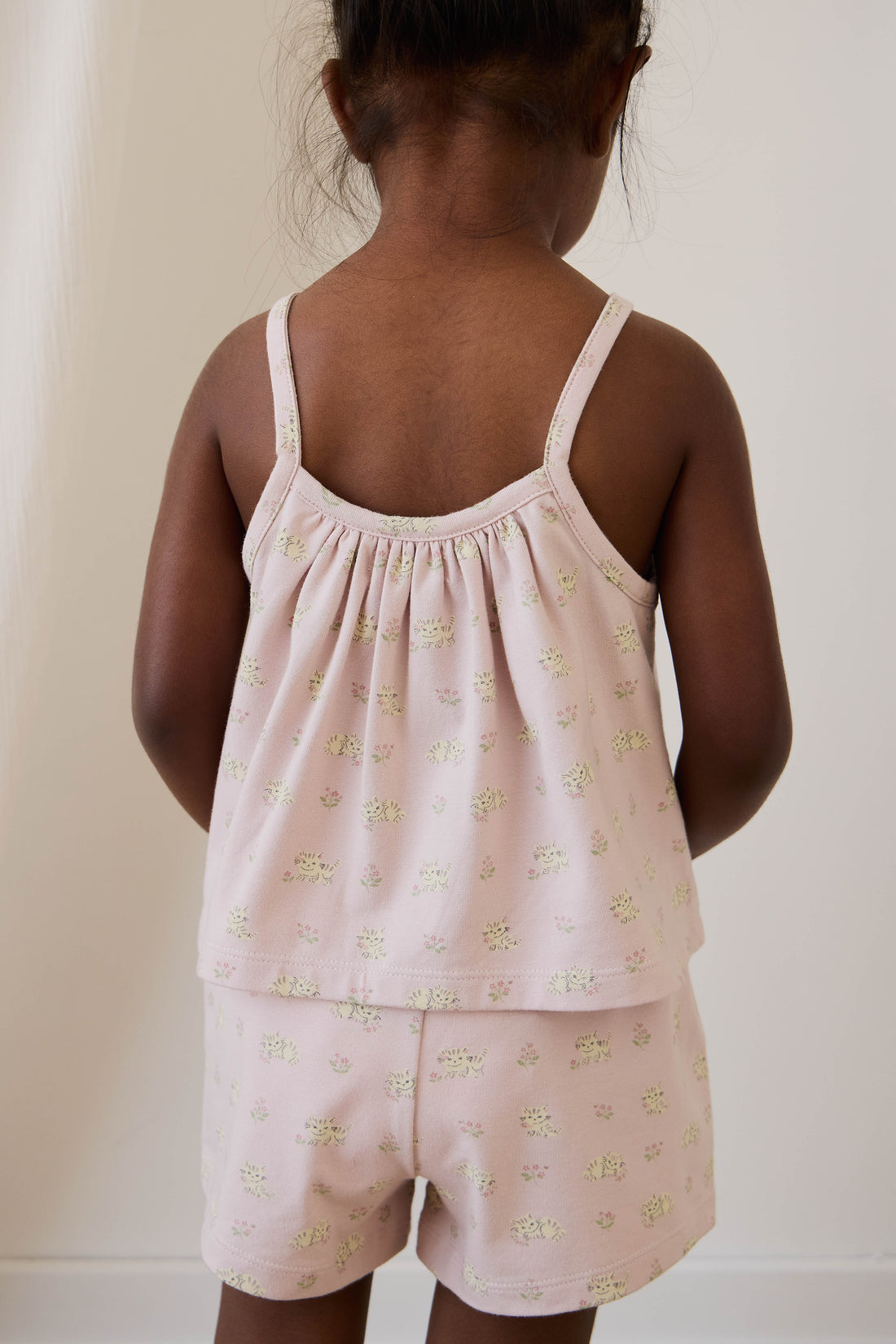Organic Cotton Winnie Pyjama Set - Moon Floral Mauve Childrens Pyjamas from Jamie Kay Australia