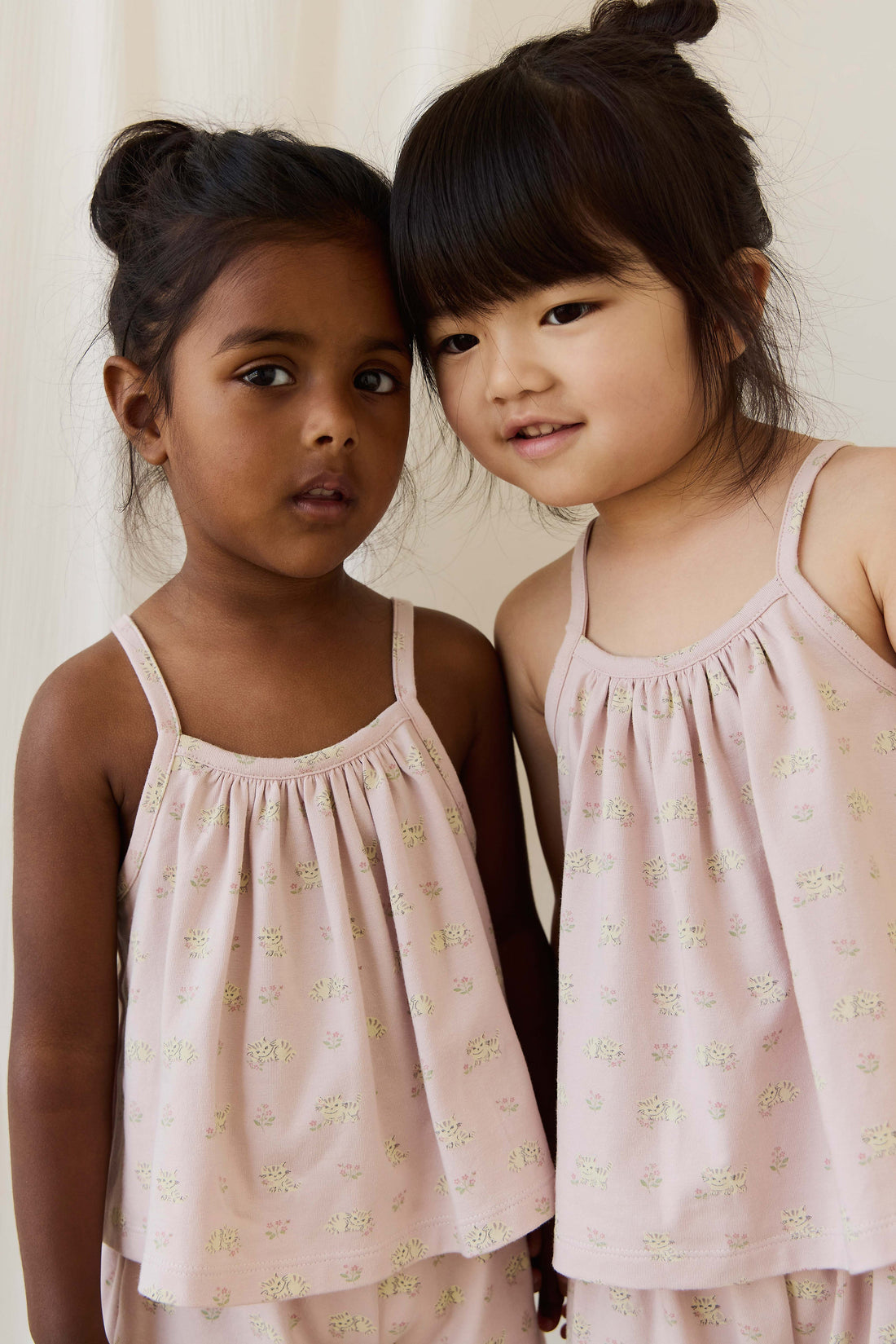 Organic Cotton Winnie Pyjama Set - Moon Floral Mauve Childrens Pyjamas from Jamie Kay Australia