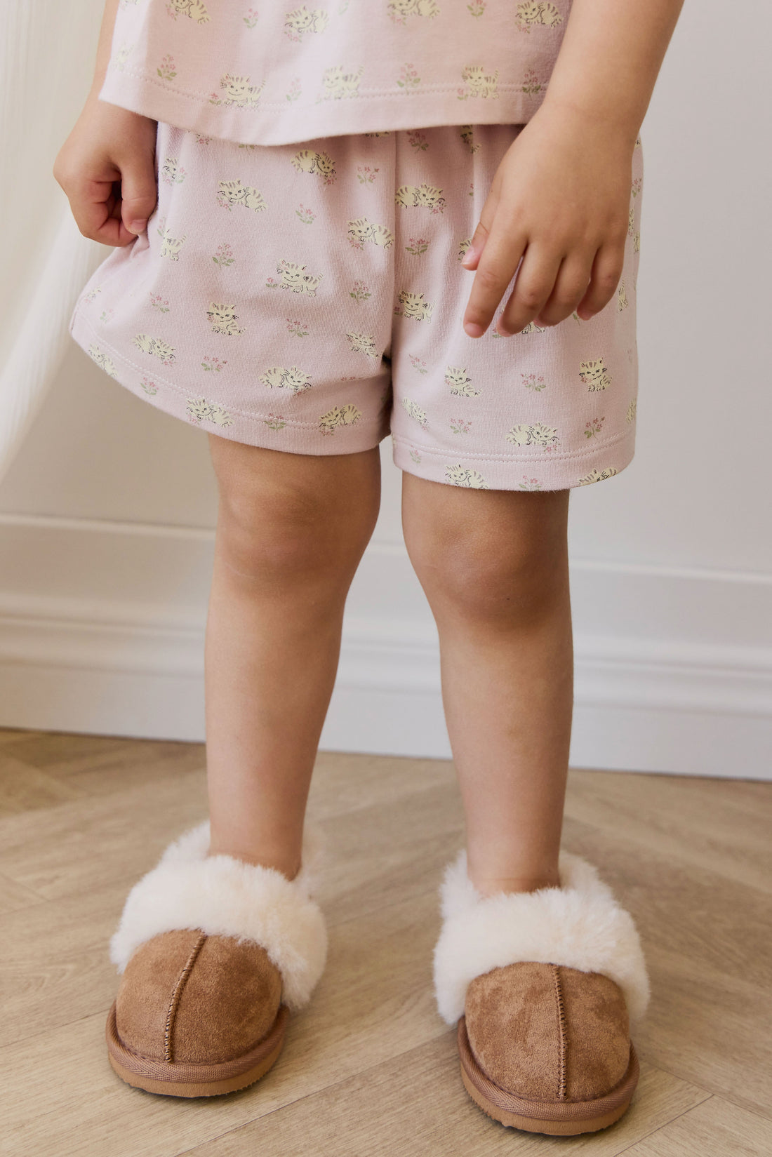 Organic Cotton Winnie Pyjama Set - Moon Floral Mauve Childrens Pyjamas from Jamie Kay Australia
