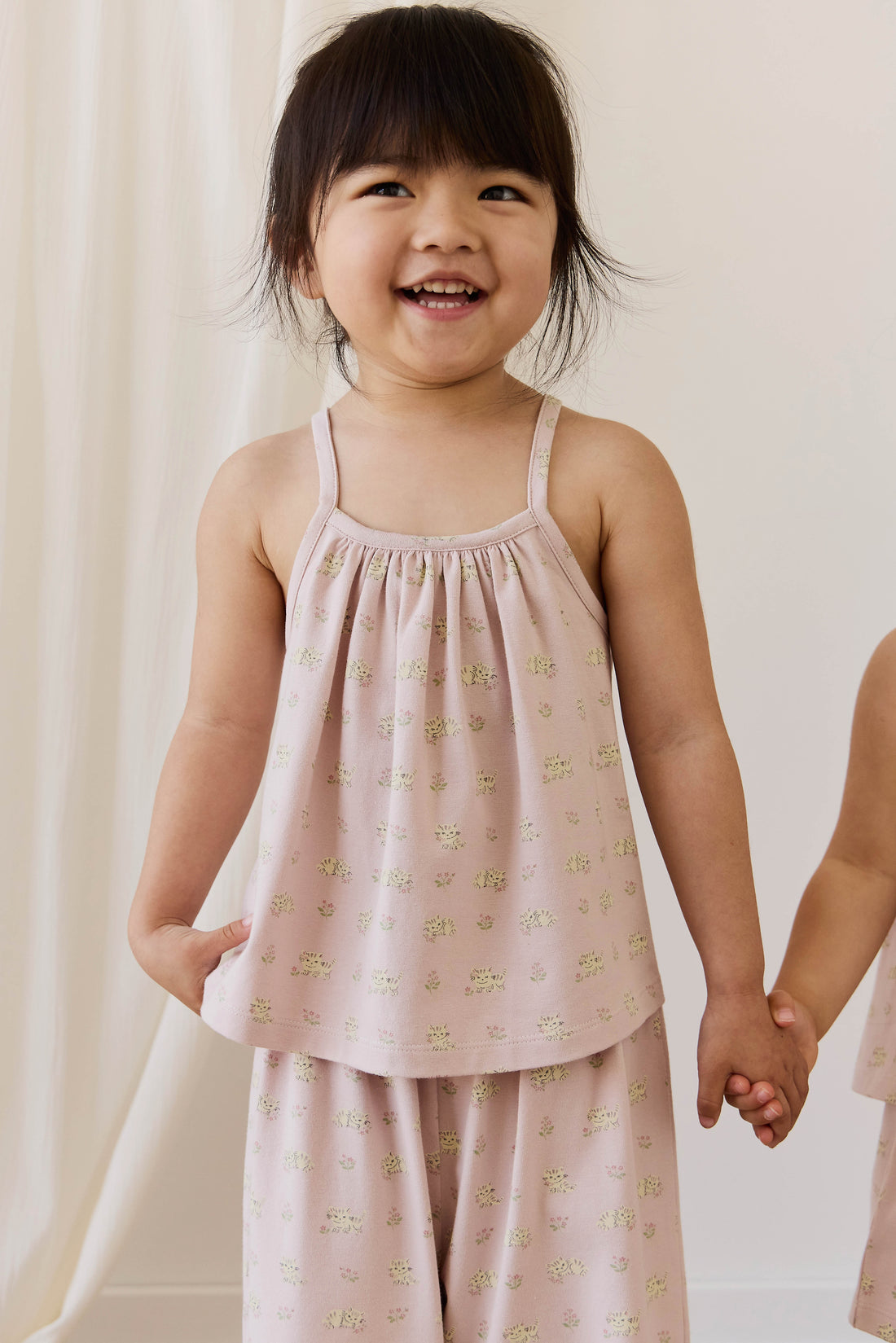 Organic Cotton Viola Pyjama Set - Moon Floral Mauve Childrens Pyjamas from Jamie Kay Australia