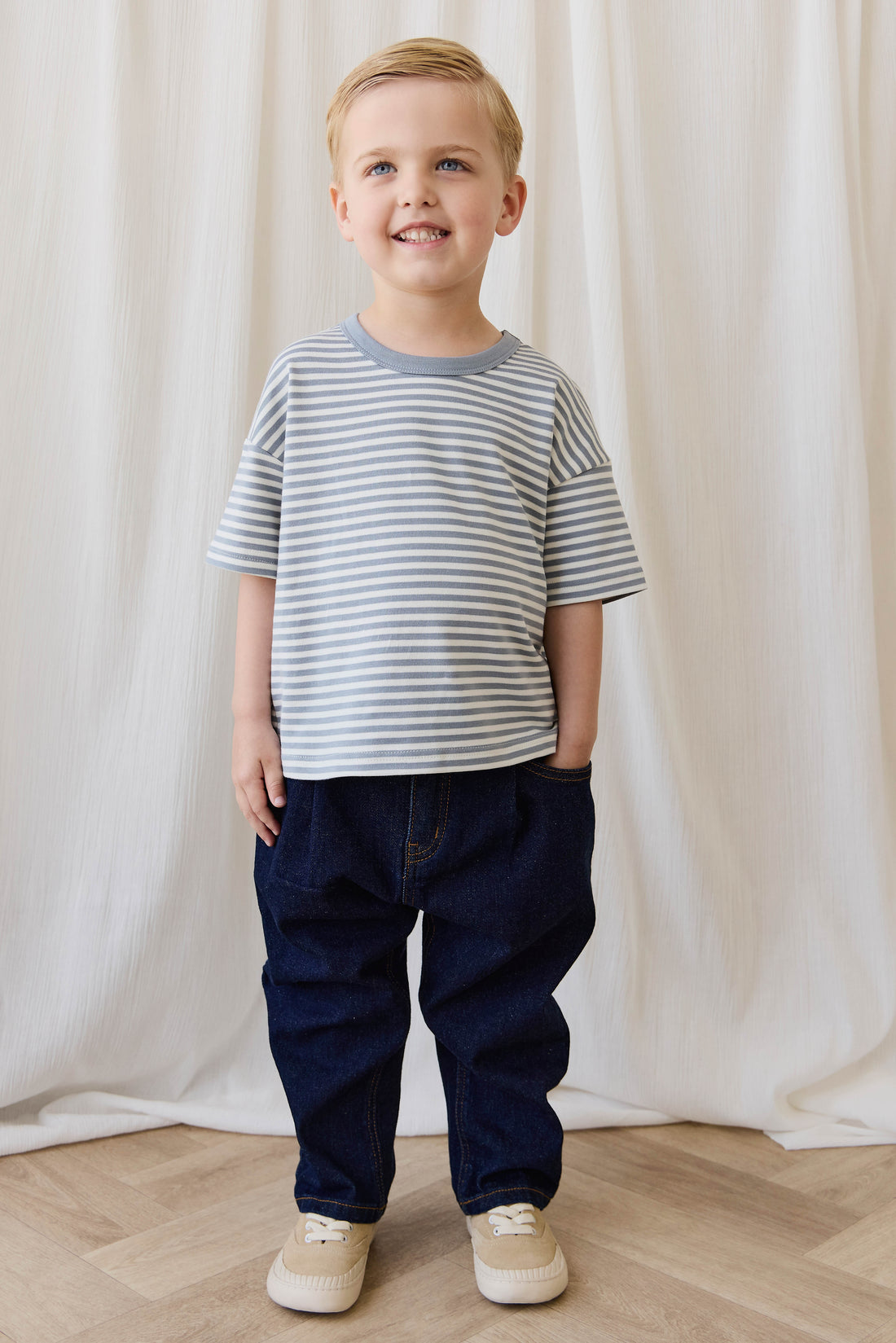 Rueben Pant-Mid Indigo Denim Childrens Pant from Jamie Kay Australia