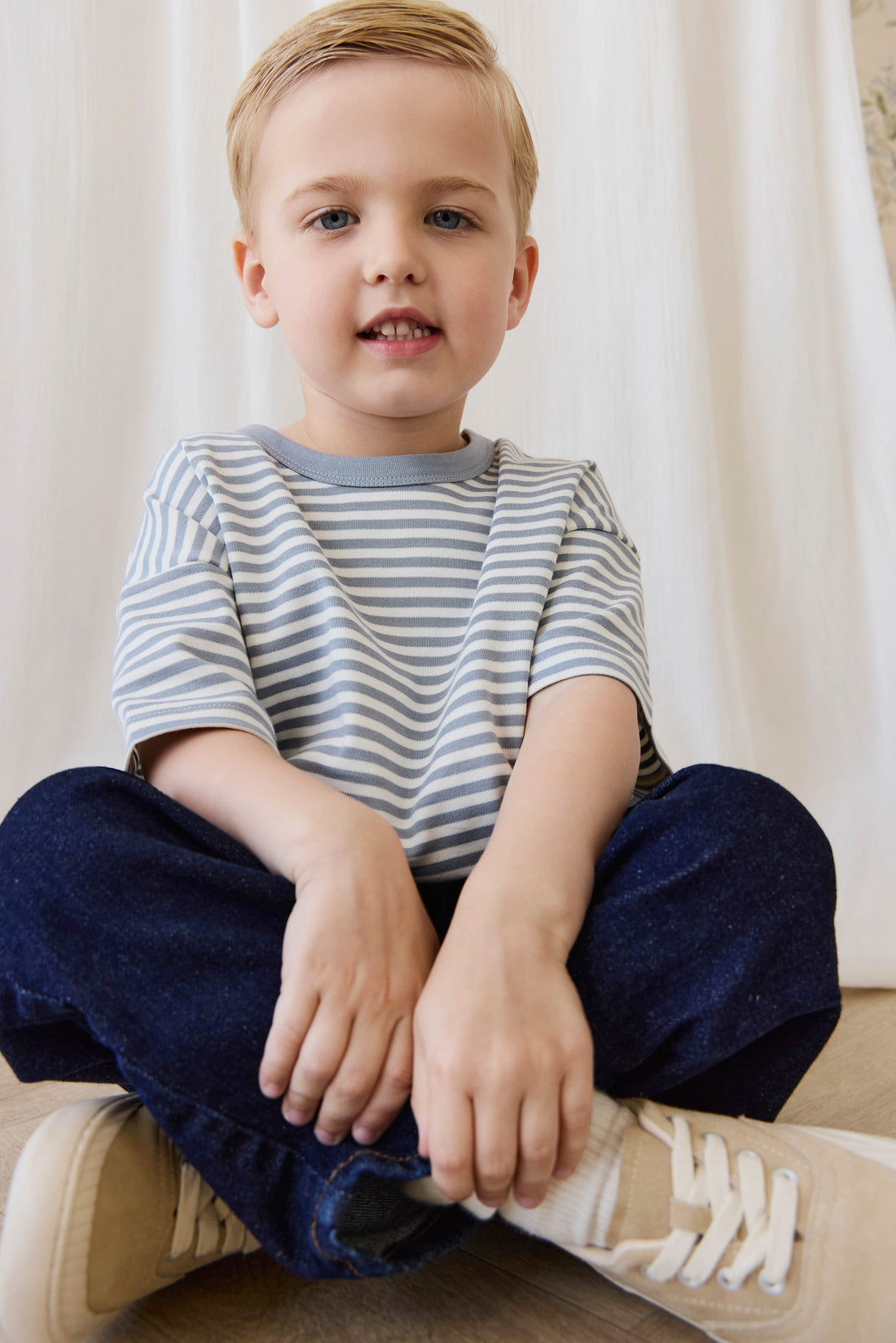 Rueben Pant-Mid Indigo Denim Childrens Pant from Jamie Kay Australia