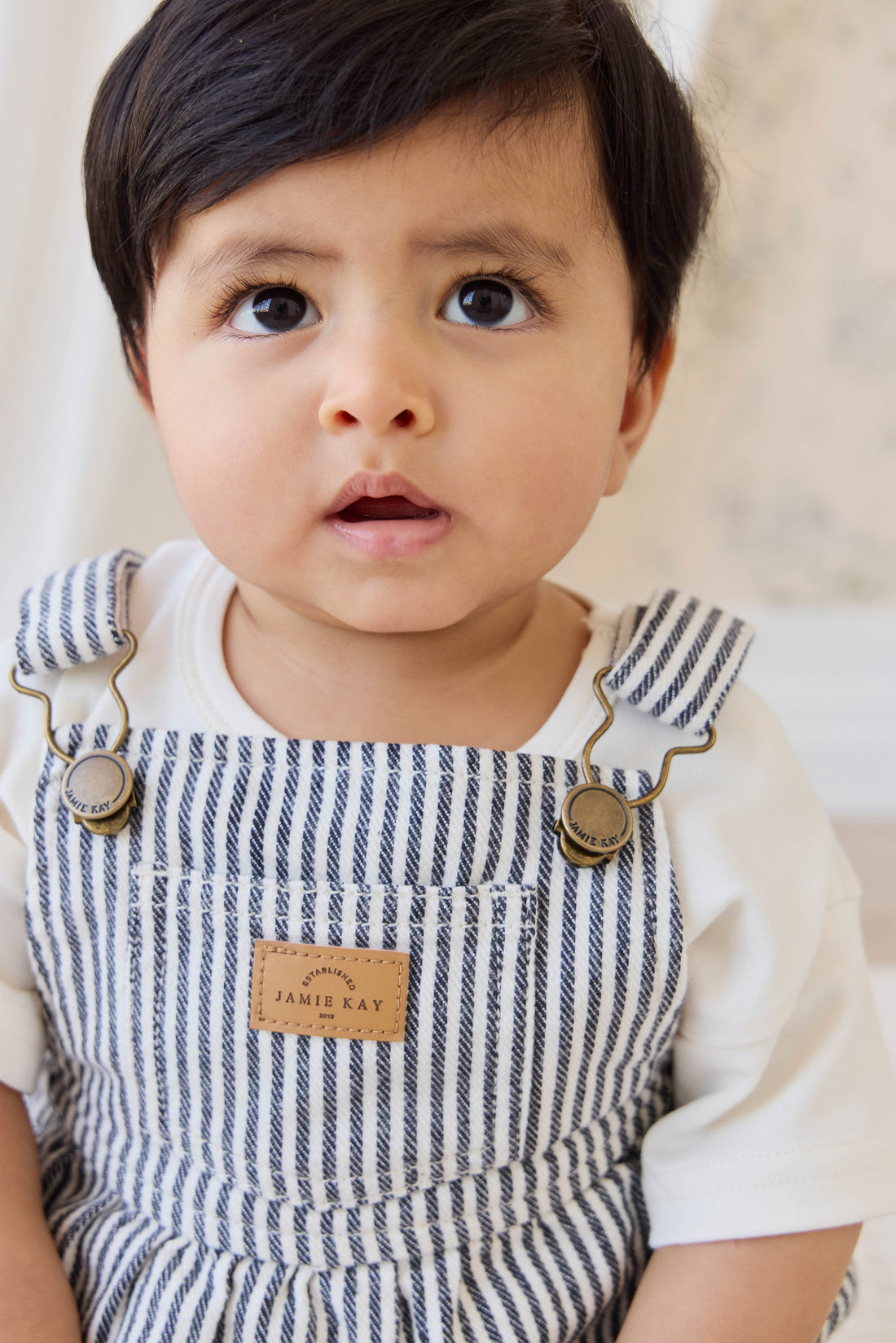 Pax Playsuit-Sailor Stripe Eclipse / Cloud Childrens Playsuit from Jamie Kay Australia