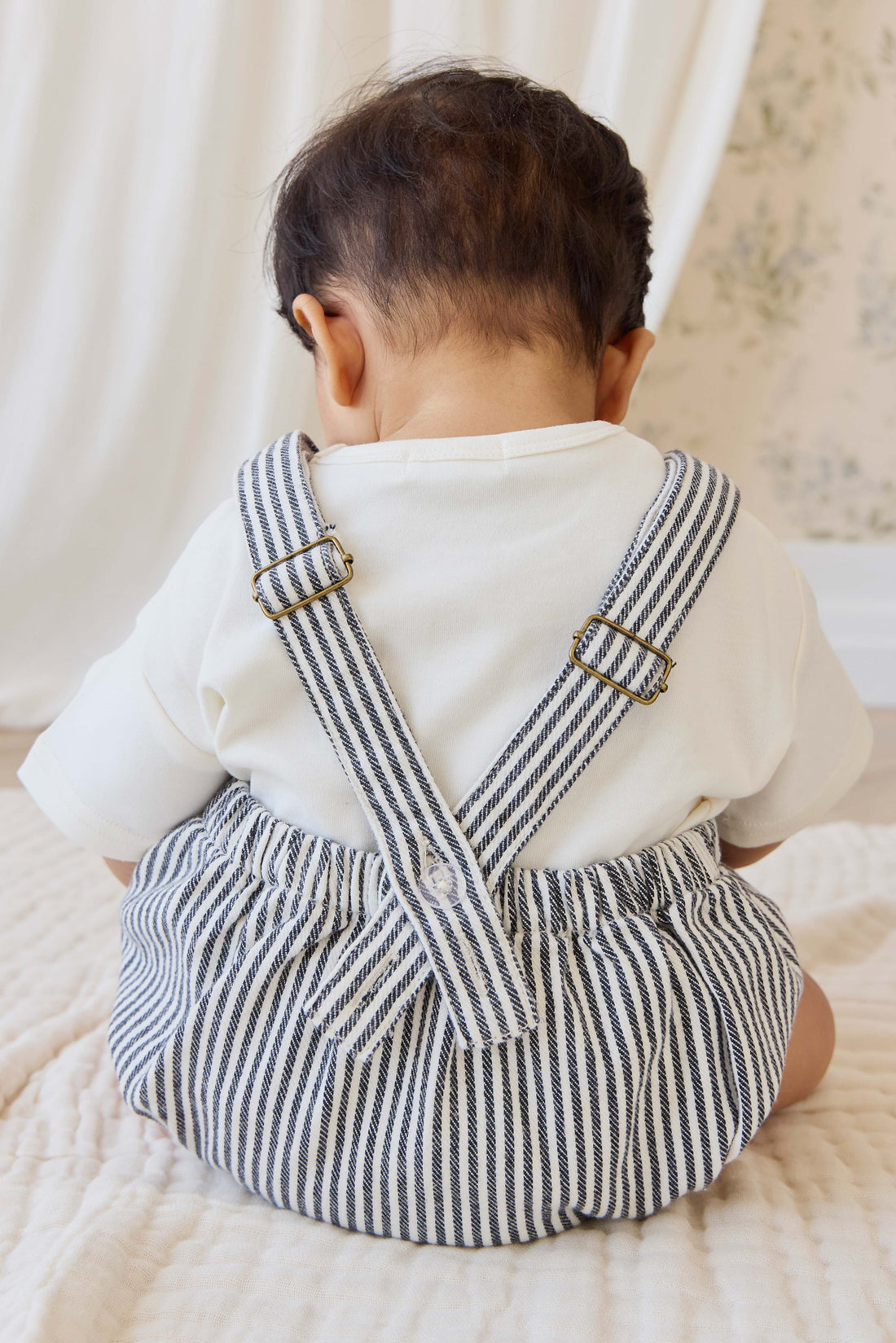 Pax Playsuit-Sailor Stripe Eclipse / Cloud Childrens Playsuit from Jamie Kay Australia