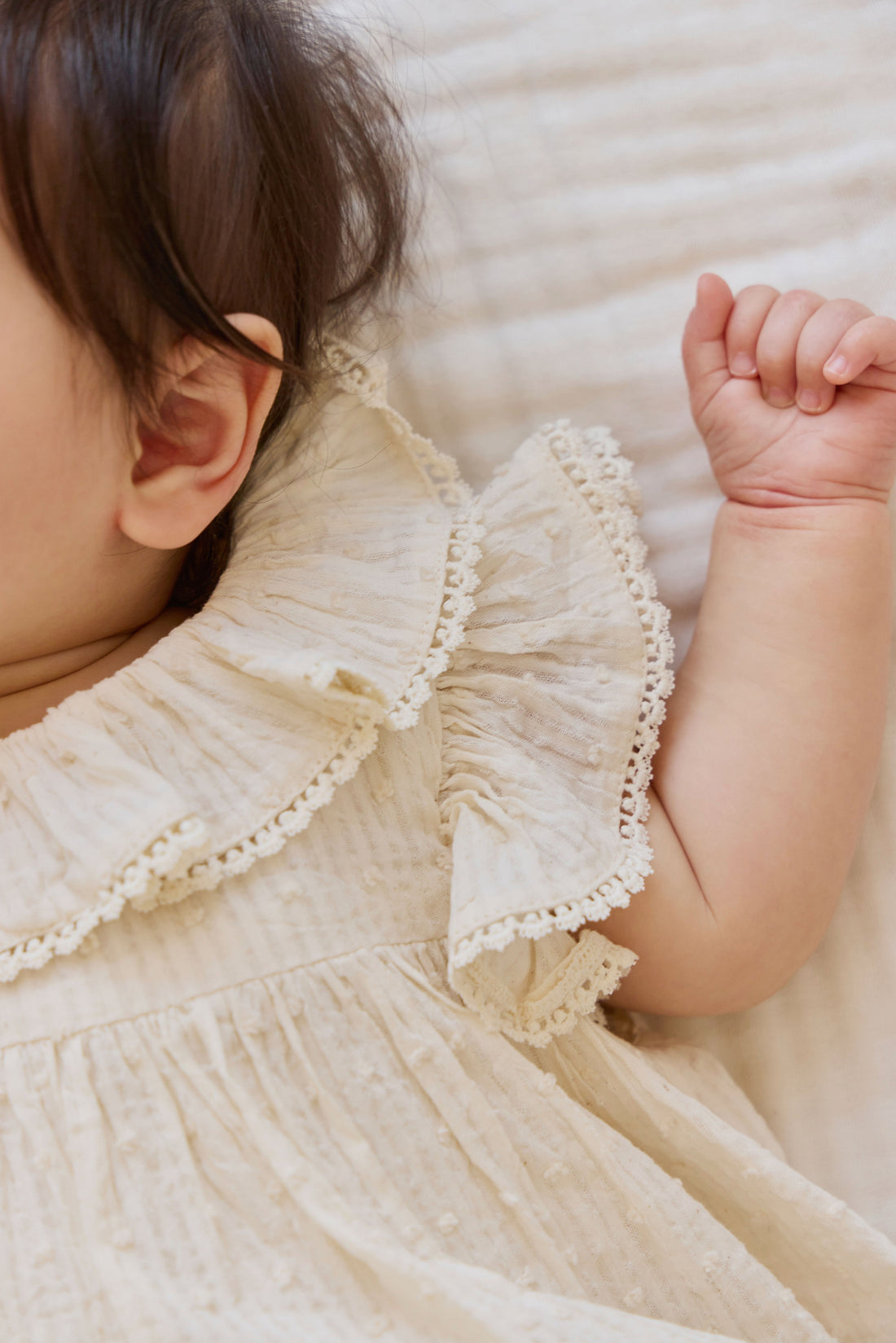 Organic Cotton Frannie Playsuit-Parchment Childrens Playsuit from Jamie Kay Australia