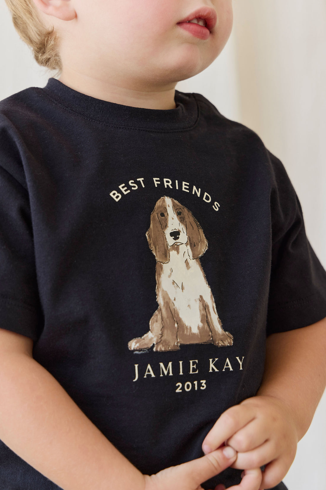 Organic Cotton Bjorn Tee-Dark Navy Best Friends Childrens Top from Jamie Kay Australia
