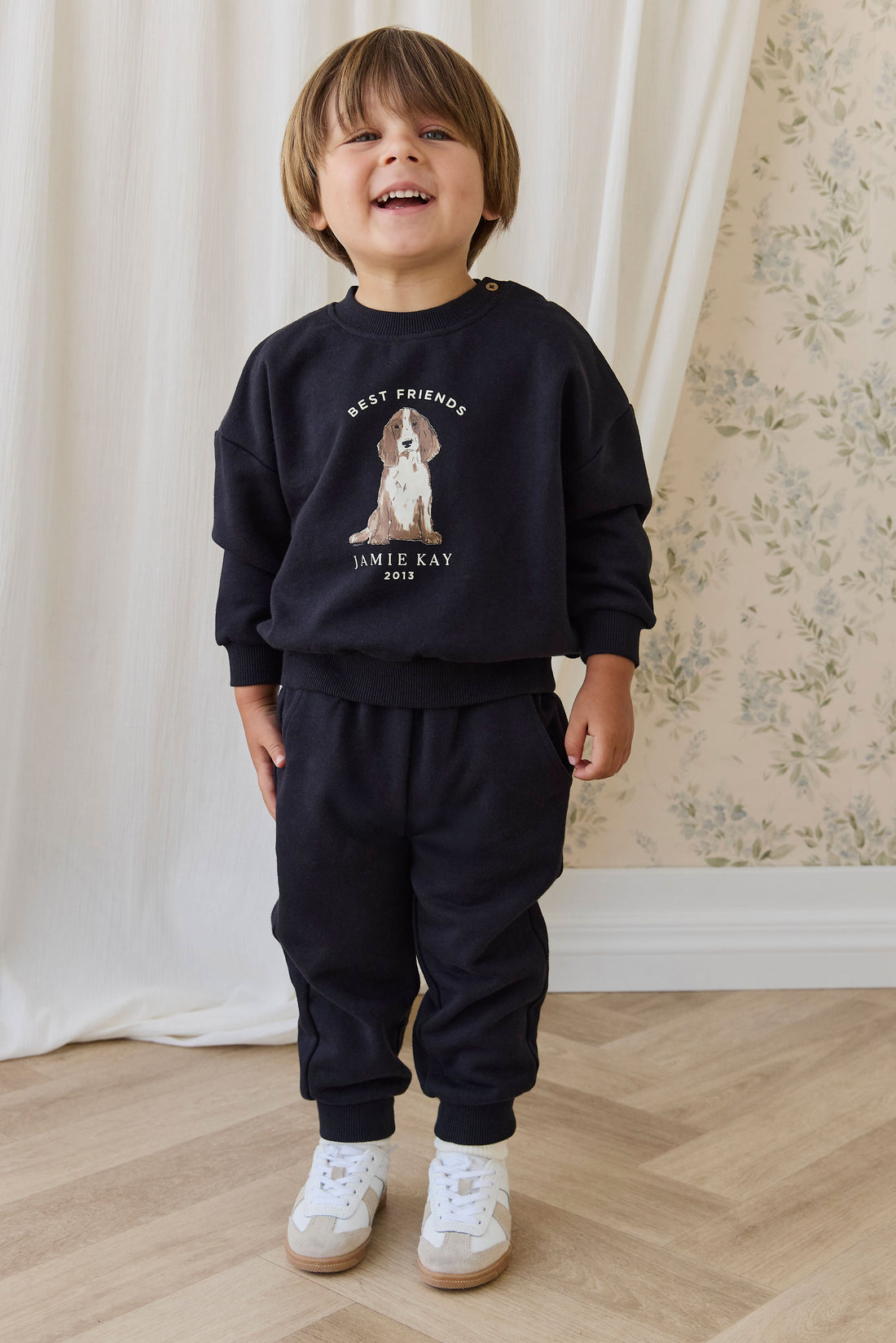 Organic Cotton Nash Track Pant-Eclipse Childrens from Jamie Kay Australia