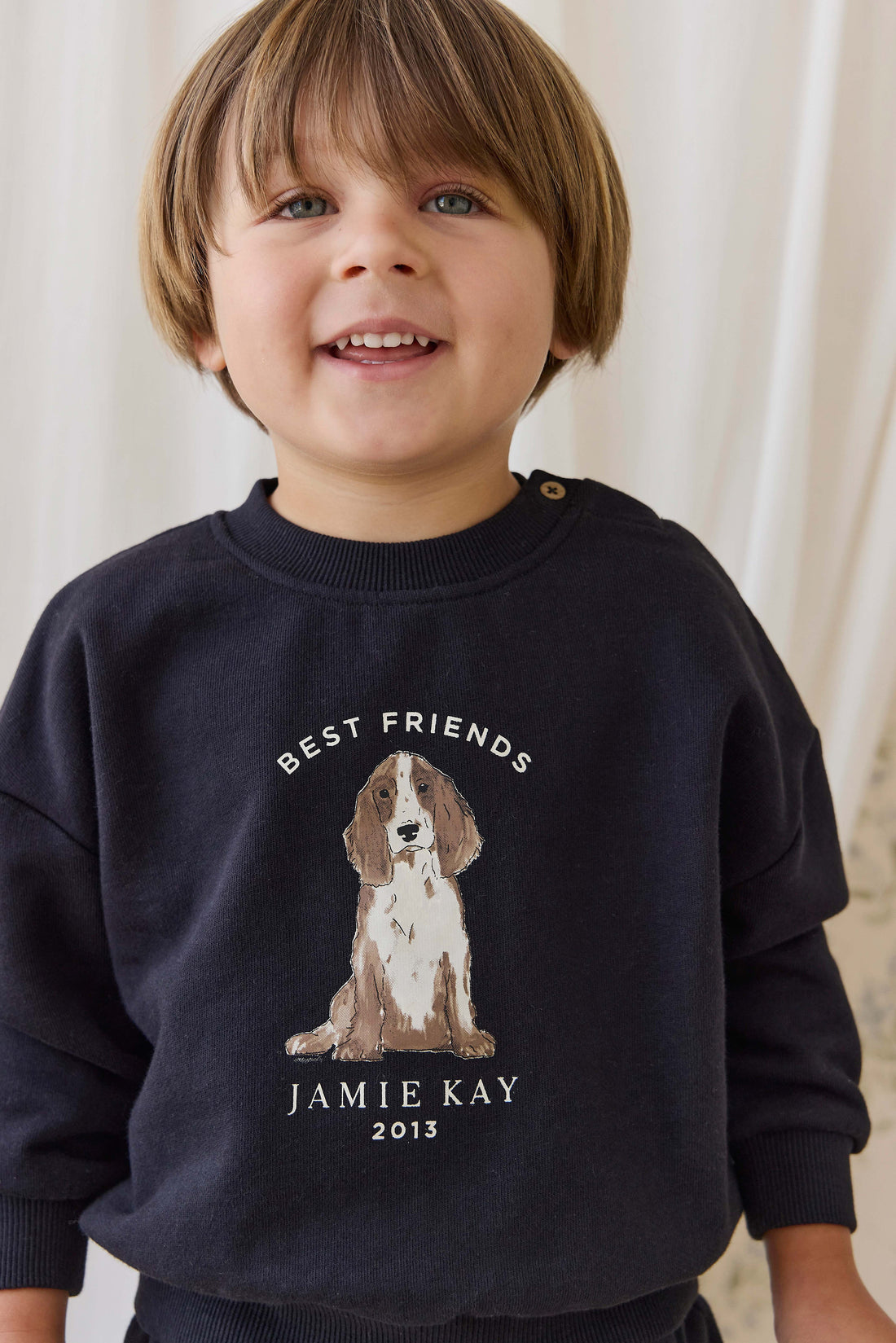 Organic Cotton Nash Sweatshirt-Eclipse Best Friends Childrens Sweatshirting from Jamie Kay Australia